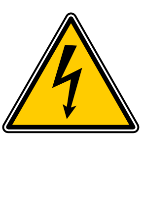 Icône triangle électricité panneau danger à télécharger gratuitement
